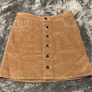 A-line button up skirt